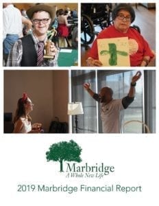 Cover of the 2019 Marbridge Financial Report.