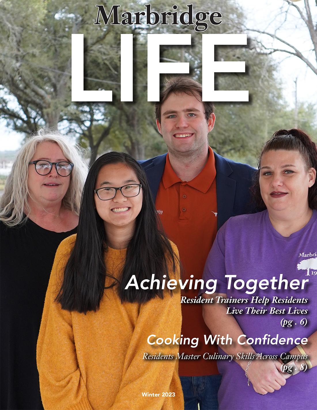 Cover of the Winter 2023 issue of Marbridge Life magazine.