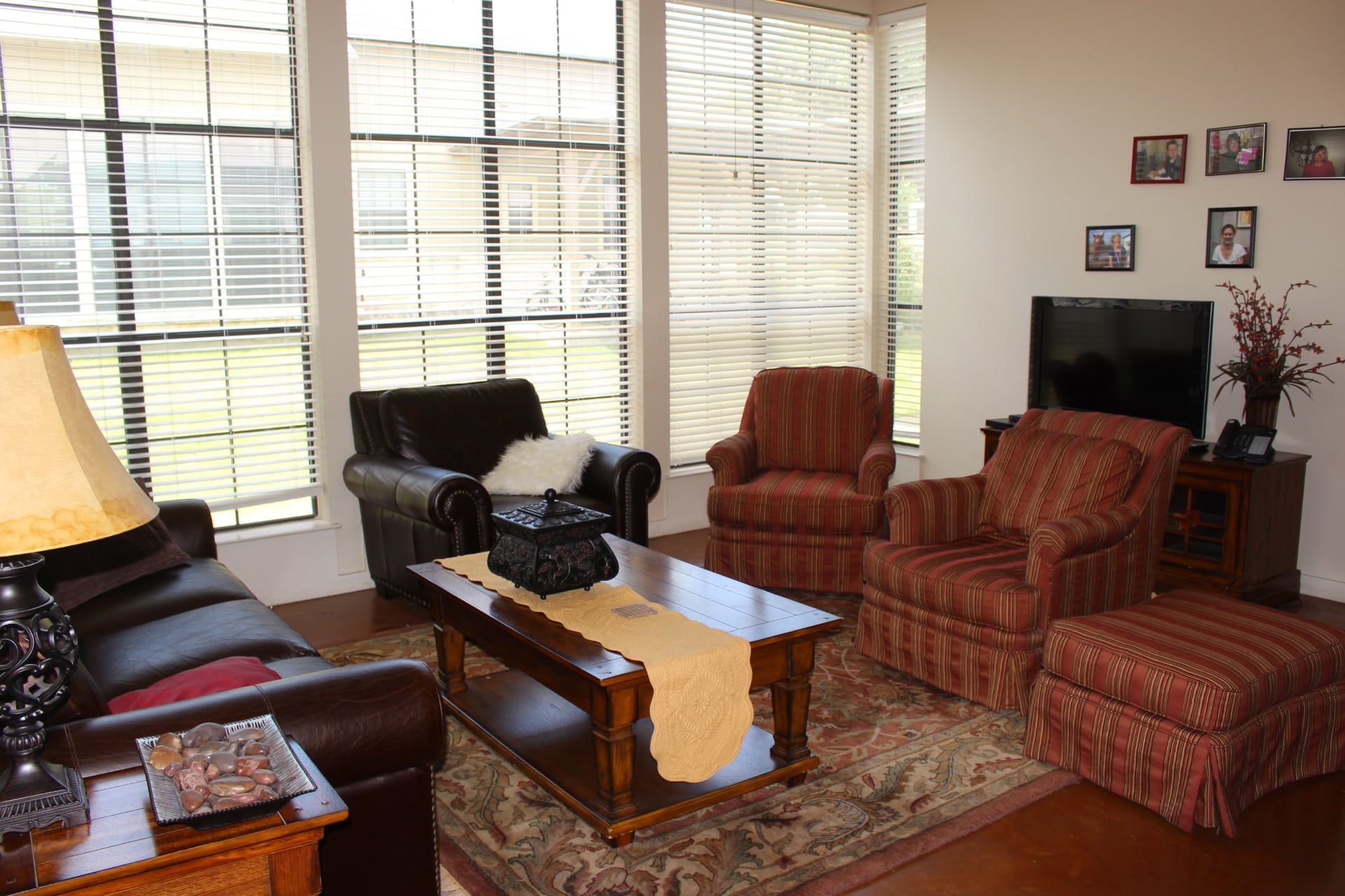 A living room in a cottage at The Village.