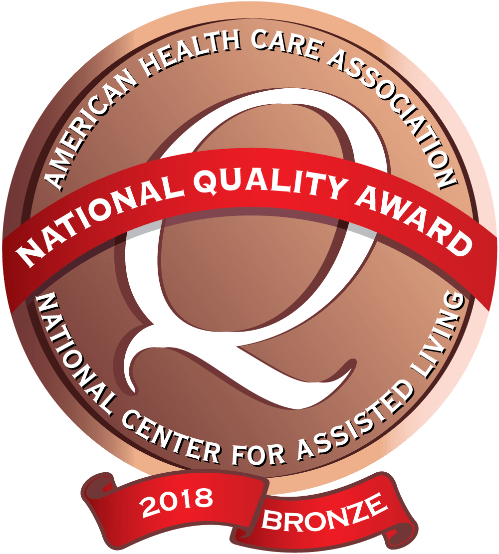 The 2018 Bronze National Quality Award presented by the AHCA/NCAL.